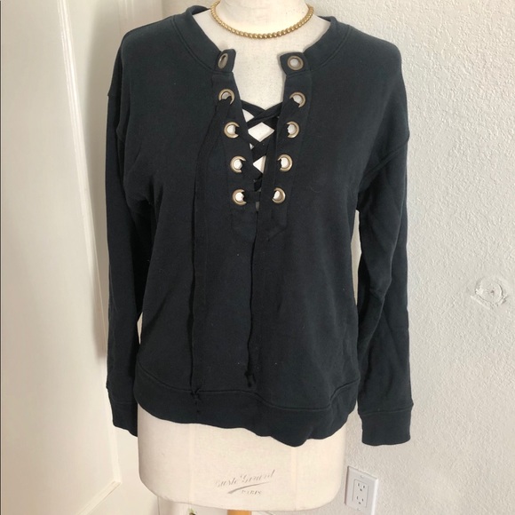 EUC Mother Brand Tie Up Easy Sweatshirt Size S - Picture 2 of 7